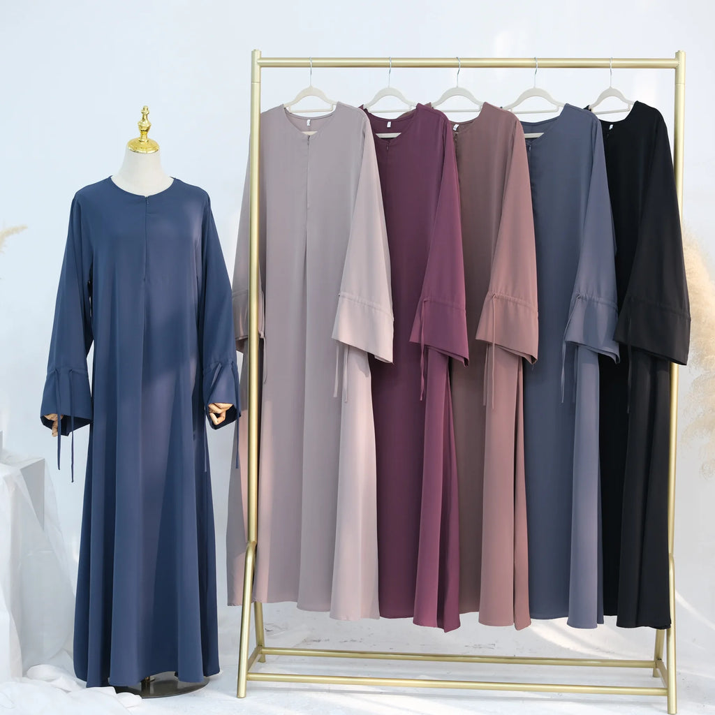 Ramadan Arabic Muslim Women Modest Dress 2025 Elegant Dubai Plain Abaya Islamic Church Clothing Fashion Loose Turkey Solid Robe