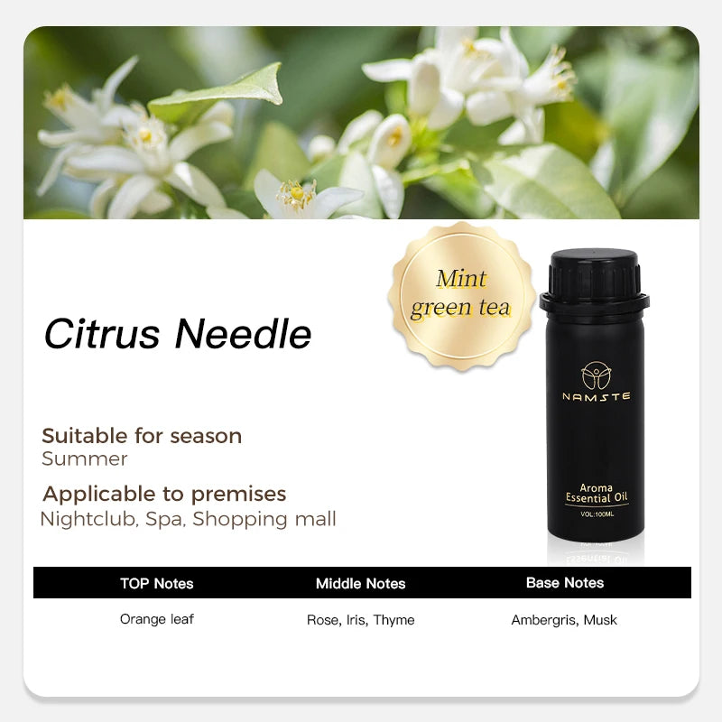 NAMTSE 100ML Perfume Fragrance Oil Set Room Aromatherapy Home Air Freshener Electric Aromatic Oasis Essential Oil Air Purifier