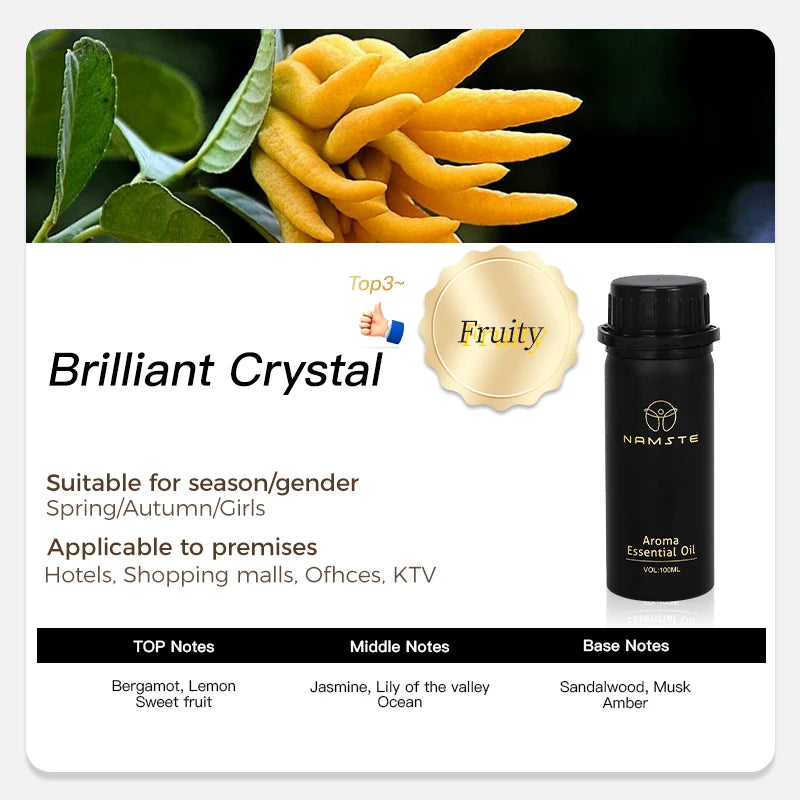 NAMTSE 100ML Perfume Fragrance Oil Set Room Aromatherapy Home Air Freshener Electric Aromatic Oasis Essential Oil Air Purifier
