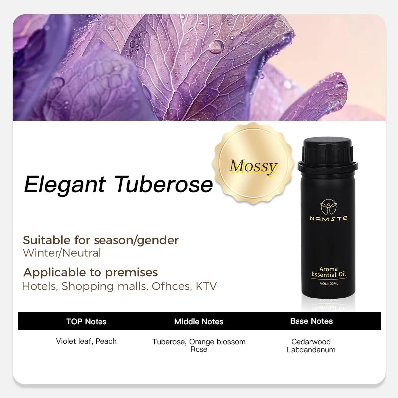 NAMTSE 100ML Perfume Fragrance Oil Set Room Aromatherapy Home Air Freshener Electric Aromatic Oasis Essential Oil Air Purifier