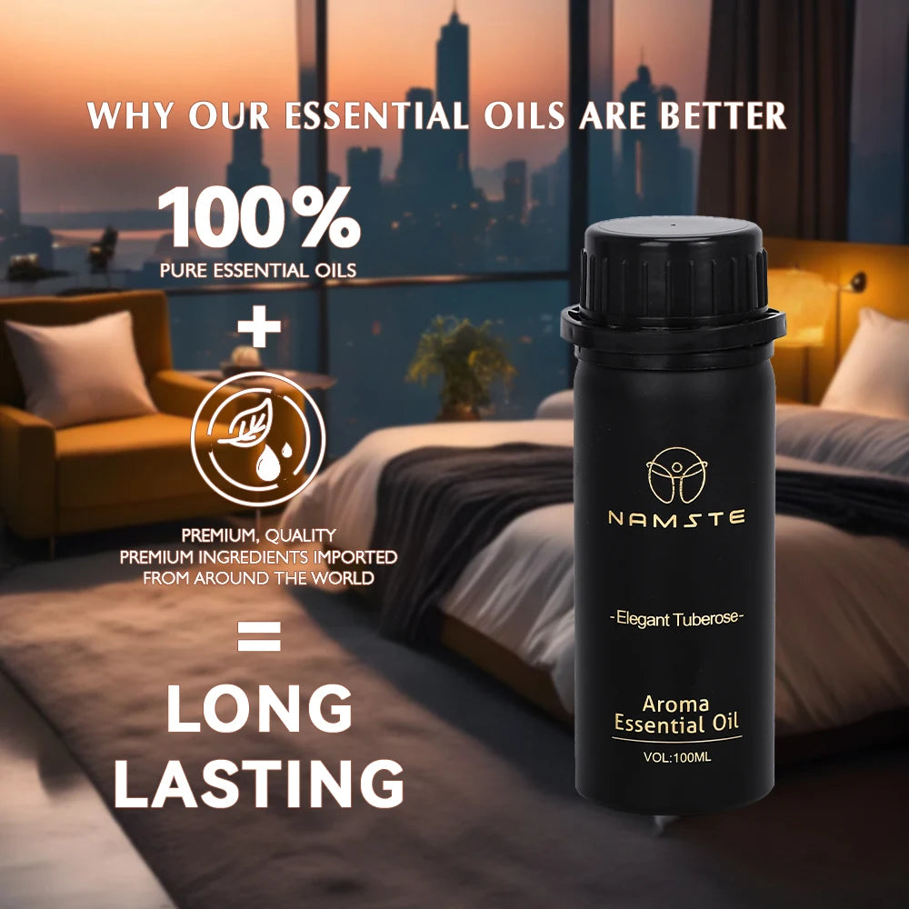 NAMTSE 100ML Perfume Fragrance Oil Set Room Aromatherapy Home Air Freshener Electric Aromatic Oasis Essential Oil Air Purifier