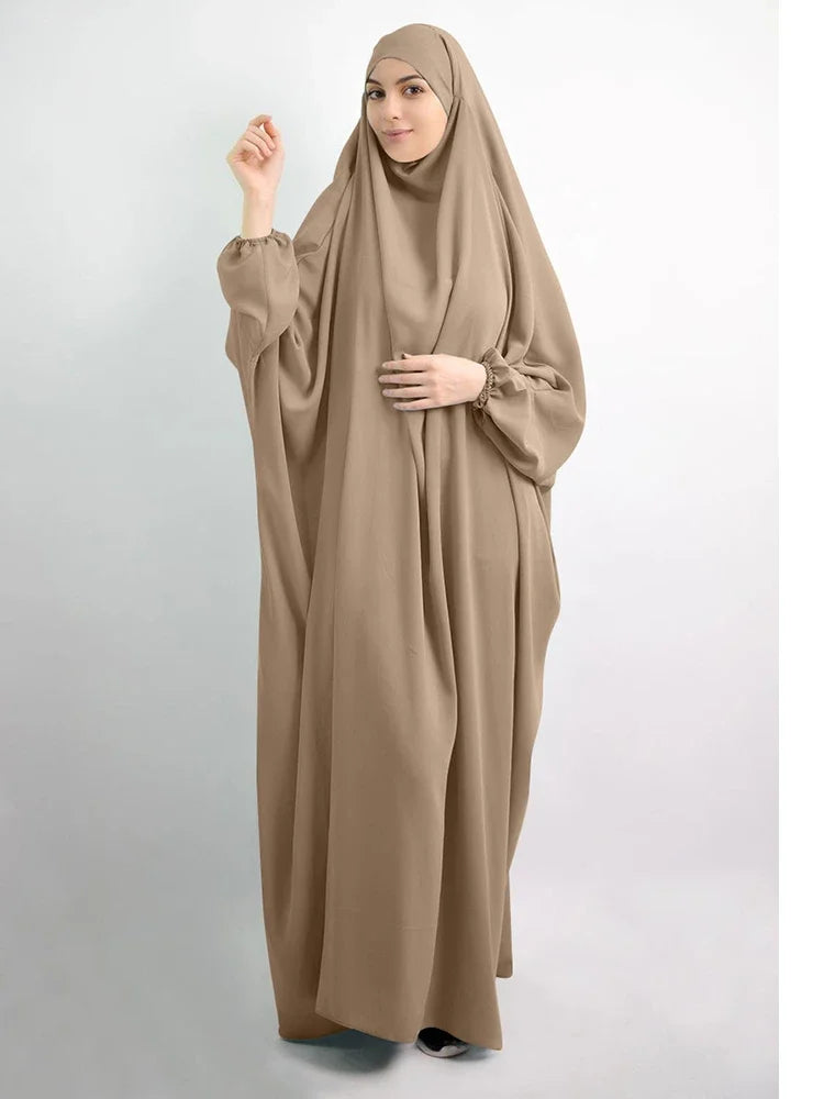 Eid Hooded Muslim Women Hijab Dress Prayer Garment Abaya Long Khimar Full Cover Ramadan Gown Abayas Islamic Clothes Niqab jilbab