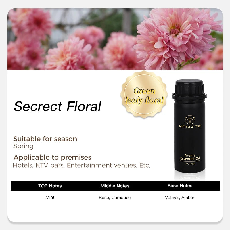 NAMTSE 100ML Perfume Fragrance Oil Set Room Aromatherapy Home Air Freshener Electric Aromatic Oasis Essential Oil Air Purifier